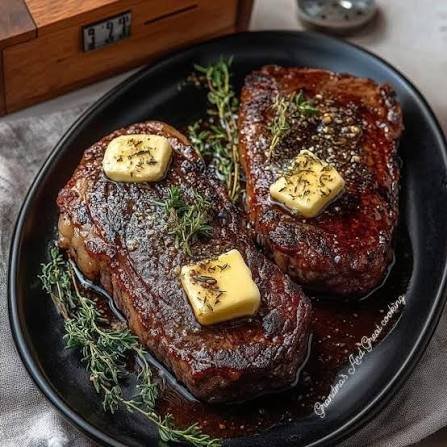 Garlic Butter Ribeye with Rosemary